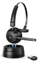 Bluetooth Headset w/ Mic Wireless USB Dongle AI Noise Canceling  Charging Stand