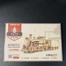 ROKR Prime Steam Express Wooden Train Model Kit 1:80 Scale Sealed