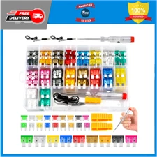 306pcs Auto Fuse Assortment Kit with Puller & Tester – Mini, Low & Standard