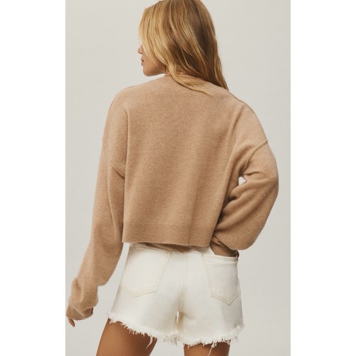 Anthropologie Alani Beige Cashmere Cropped Pullover Sweater Plus 2X - Picture 16 of 20