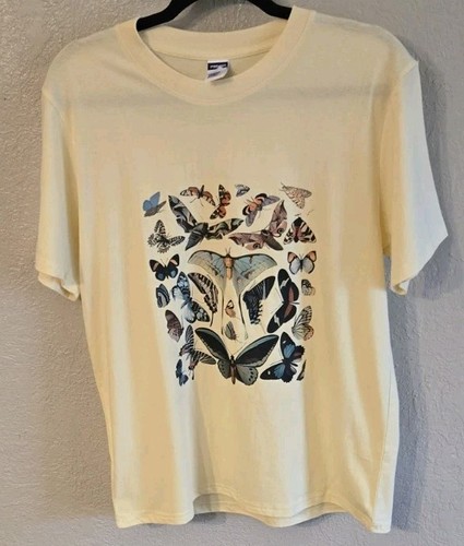 T-Shirt Damen Größe S Beige Mottenmotiv Kurzarm - Bild 2 von 10