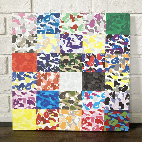 2012 BAPE STORE CAMO CANVAS ART a bathing ape NIGO