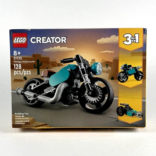 LEGO Creator 3-in-1 31135 Vintage Motorcycle Toy Building Set 128 Pieces New