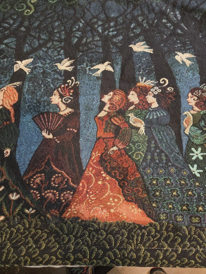 Manual Woodworkers and Weavers 12 Women Of The Grove Tapestry 36 X 25 - Image 3 of 4