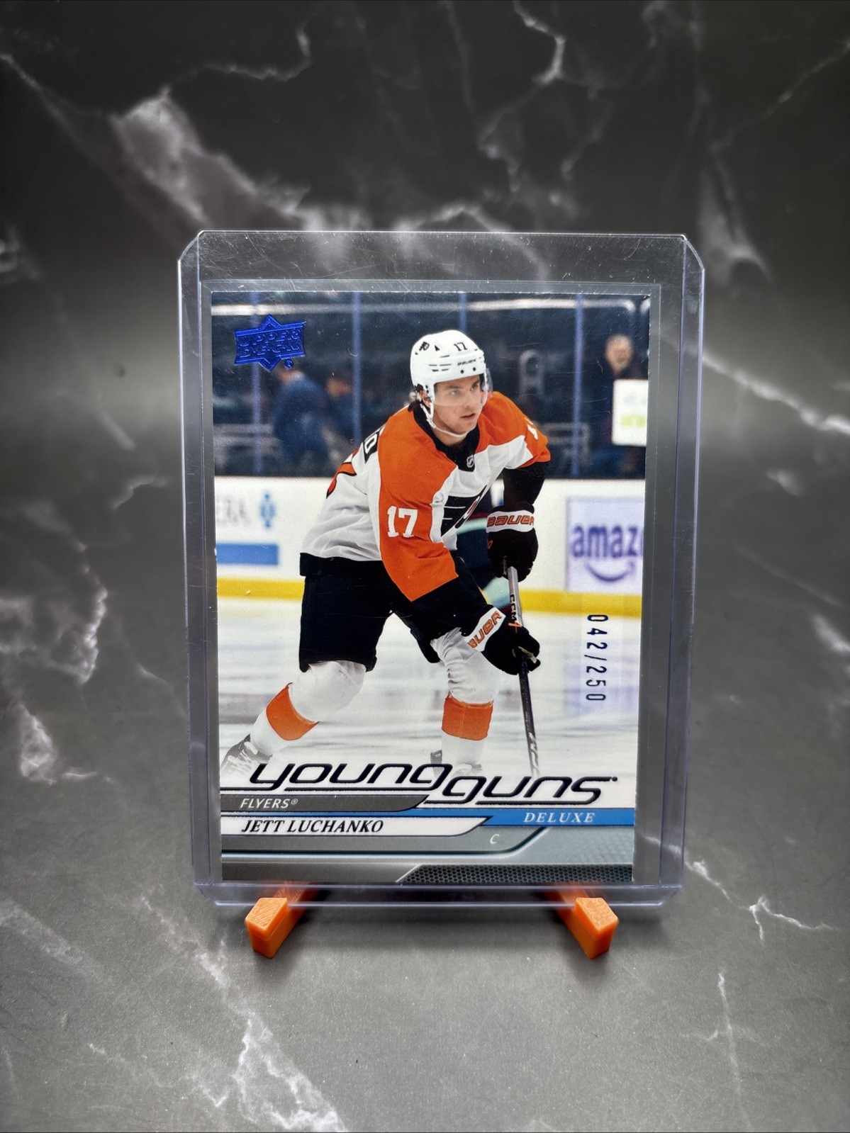 2024 UPPER DECK #484 JETT LUCHANKO DELUXE YOUNG GUNS RC ROOKIE /250