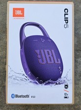 New JBL Clip 5 Portable Bluetooth Speaker (Purple) - Sealed