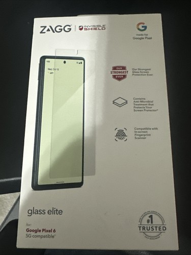 Zagg Glass Elite Protection d'écran pour Google Pixel 6 5G, Bouclier Invisible