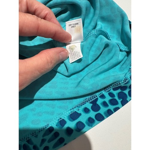 Banana Republic ISSA Dress Womens Sleeveless Teal Blue Tie Waist Career Party - Picture 6 of 10