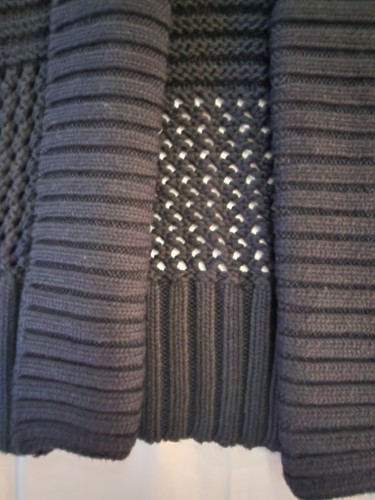 NWT Two Banana Republic Organic Cotton Sweater Cardigan Black & Cream Size Med - Picture 4 of 24