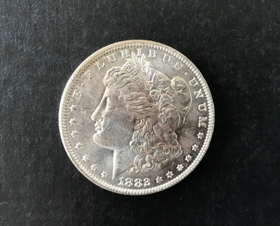 1882 O Morgan Silver Dollar, 90% Silver, New Orleans Mint,  Unc, ? Low to Mid MS