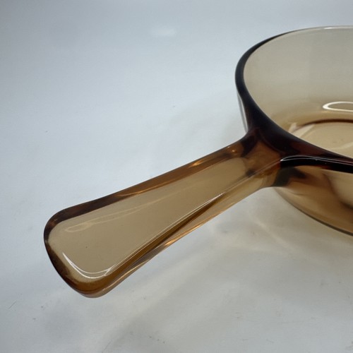 Corning Ware Saucepan Pot Pyrex Lid 81-B Amber Brown Glass - Picture 3 of 11