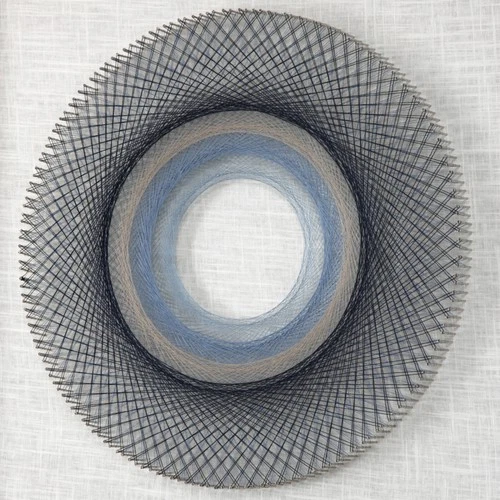 Uttermost 04111 Blue String Duet Two Piece Wall Sculpture Set By Grace Feyock - Picture 3 of 5