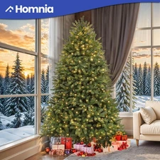 Prelit Christmas Tree Artificial 6ft with 2 Color & 11 Light-Modes Sturdy Base