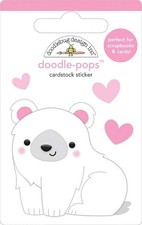 Doodlebug Doodle-Pops 3D Stickers Polly, Winter Wonderland