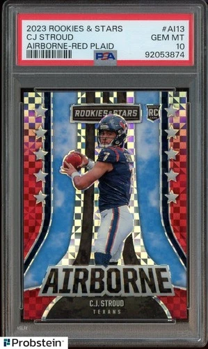 PSA 10 2023 Rookie & Stars CJ Stroud Airborne-Red Plaid RC Rookie