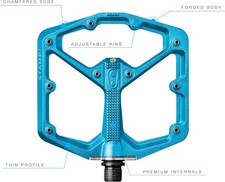 Crankbrothers Bike Pedals Blue Large Stamp 7 for MTB