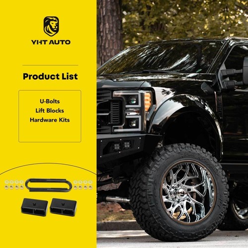 2" Rear Leveling Lift Kit with Blocks & U-Bolts for Ford F-250 F-350 Super Duty - Picture 5 of 9