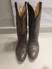 Vintage Nocona USA Brown Leather Cowboy Western Boots Men's size 9 D