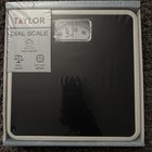 Taylor 9.8” x 9.8” 300 lb Analog Dial Bathroom Scale with Dial Display Black