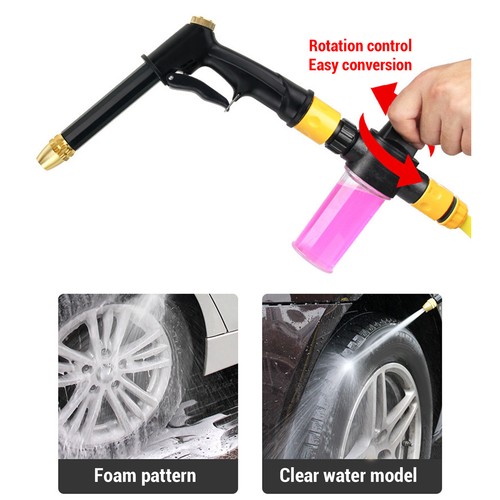 Powerful Garden Hose Pipe Flexible With Foam Bottle SPRAYING AND WASHING In One - Picture 10 of 18