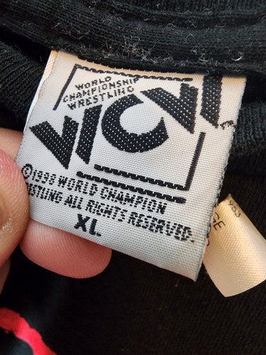 WCW Mens NWO New World Order Wolfpac Black & Red Tee Shirt VINTAGE Pre-Owned XL - Picture 4 of 6