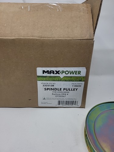 GX20367 SPINDLE PULLEY FOR JOHN DEERE 100 D100 E100 L100 LA100 X105 X110 REPLACE - Picture 3 of 3