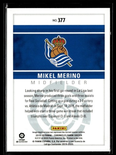 2019 Panini Chronicles Mikel Merino Real Sociedad #377 - Picture 2 of 2