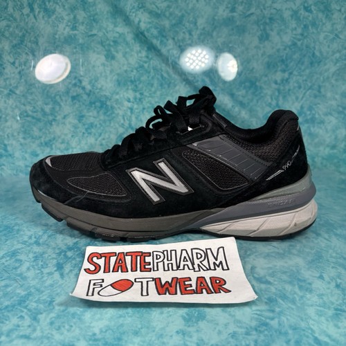 Zapatos deportivos New Balance 990 hechos en EE. UU. para mujer de gamuza negra de caña baja talla 9 - Imagen 2 de 8