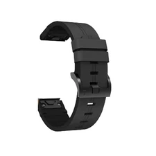 22mm Black Leather Watchband Strap Quick Wristband For Garmin Fenix 5 6 7 C