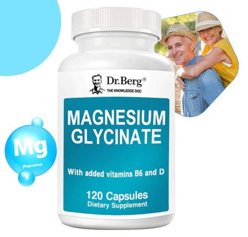 Dr. Berg's Magnesium Glycinate 400mg Bottle (120/60/30 Caps) Plant-Based - Picture 11 of 19