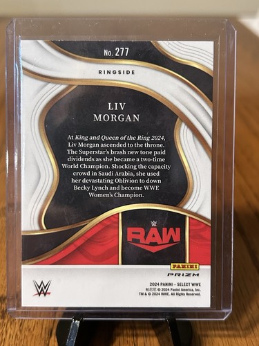 2024 Panini Select WWE Liv Morgan Ringside Green Flash Prizm #277 - Picture 2 of 2