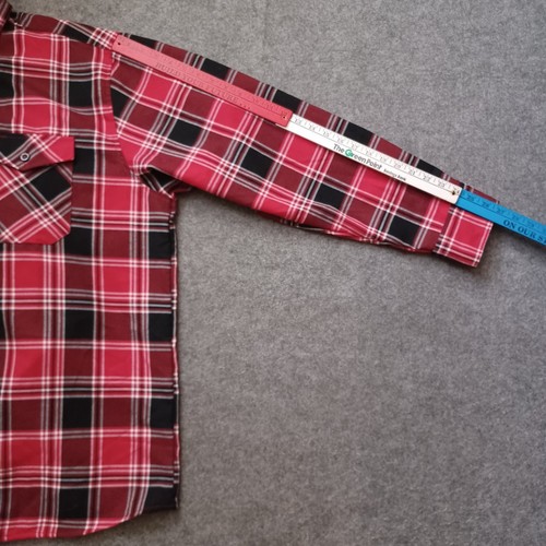 Dixxon Flannel Shirt Mens 3X Red Plaid Button Up Snap On Limited Edition Pockets - Picture 12 of 17