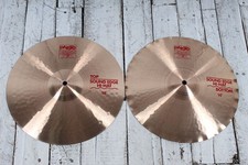 Paiste 2002 Sound Edge 14 Inch Hi Hat Drum Cymbal Pair 14" Hi Hat Drum Cymbals