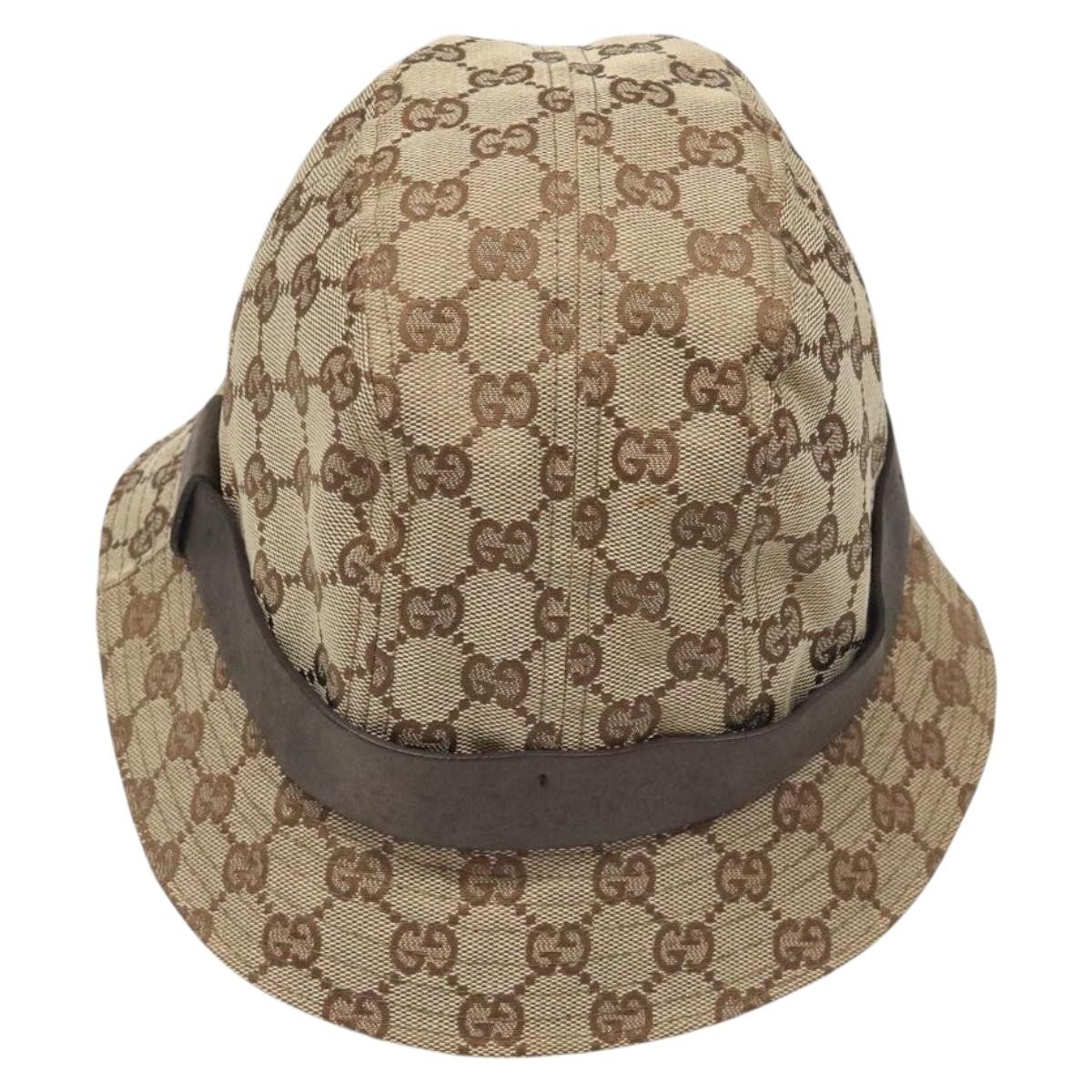 GUCCI GG Canvas Bucket Hat L Beige Auth 131132 | eBay