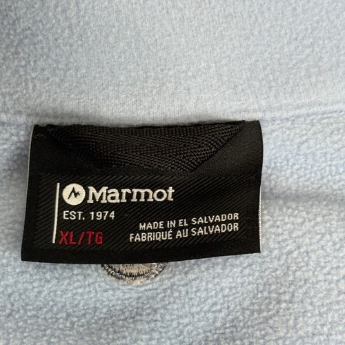 Marmot Fleece Jacket Womens XL Blue Recycled Polyester Full-Zip Lightweight - Foto 7 di 8