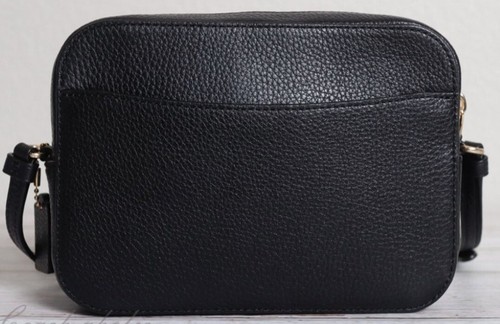 NWT Coach Mini Camera Bag in Pebble Leather Black / Gold Purse Tote 87734 - Picture 4 of 6