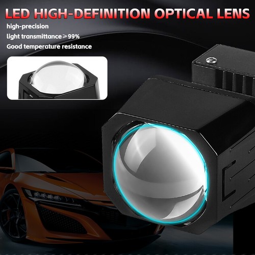 6x 1.5" Mini Bi LED Proyector Lente 80W 6000K Faro Alto-Bajo Retrofit Universal - Imagen 6 de 19