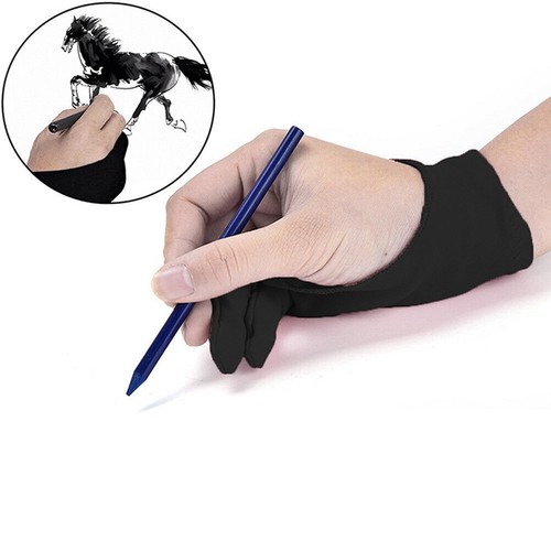 S/M/L 2 Finger Artist Digital Drawing Glove Anti-Fouling For Graphics Tablet N - Afbeelding 6 van 9