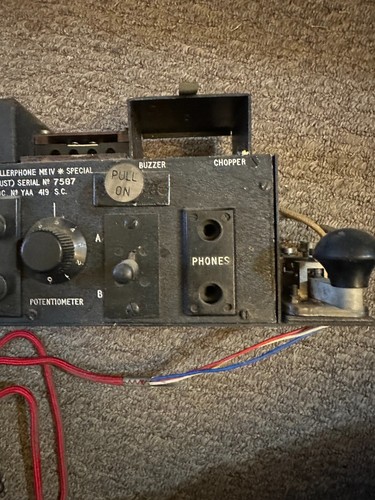 Vintage Fullerphone MK IV Morse Fuller Phone WWII + headphones - 第 12/13 張圖片