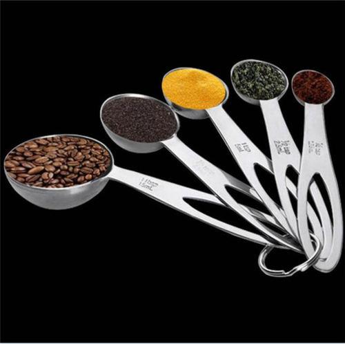 5pcs Measuring Spoon Cup Set Baking Coffee Tea Cooking Stainless Steel Utensil