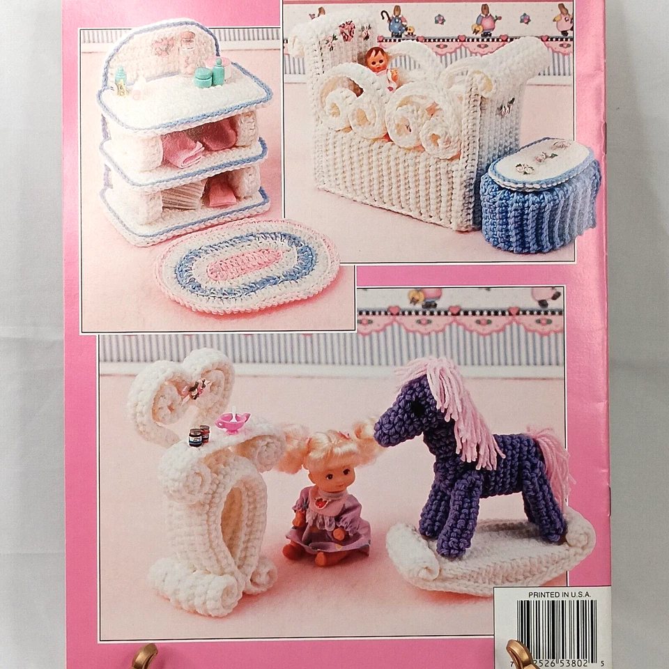 Vintage Annie's Fashion Doll Home Decor Crochet Patterns "The Nursery" - Image 3 of 3