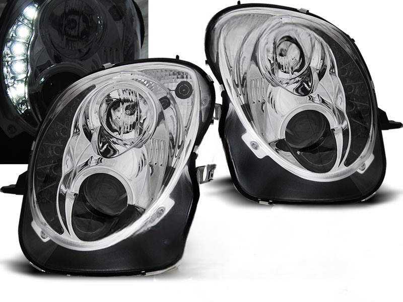 Phares Daylight pour Alfa Romeo Mito 2008-2013 avec feux de jour DRL led chrome