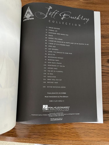 Neu Jeff Buckley Sammlung Gitarre Tabulatur Songbook Billmann Transkriptionen - Bild 3 von 4