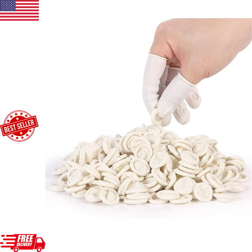 Große Einweg Latex Fingerbetten Antistatisch Gummi Fingerspitzen Schutzfinger - Bild 1 von 7