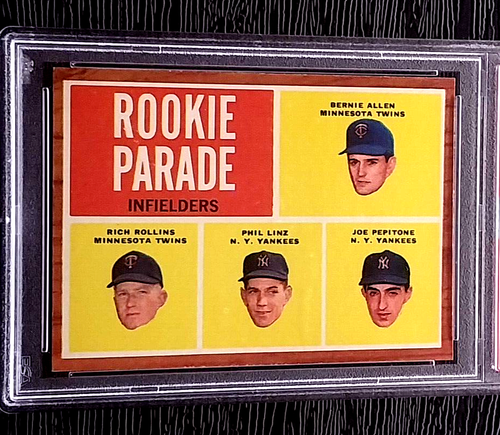 1962 TOPPS JOE PEPITONE ROOKIE BASEBALL CARD #596 **PHENOMENAL** PSA 7 NEAR MINT - Picture 2 of 6