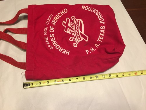 Masonic / Heronies of Jericho Red Tote Bag Texas Jurisdiction - Picture 4 of 8