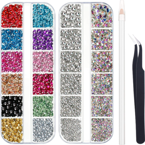 4488 Stück Nailart Strasssteine Kristall Flatback Strasssteine mit Strass - Bild 12 von 12