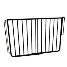 30 in. H x 27 in. to 42.5 in. W x 2 in. D Outdoor Safety Gate Black