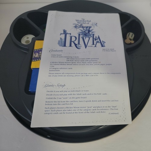 Juego de mesa de trivia The Wonderful World of Disney 1997 vintage con lata - Imagen 4 de 7