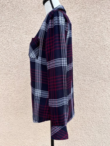 RAILS Hunter Shirt Womens Small Button Down Plaid Black Merlot White Soft Rayon - Picture 3 of 14
